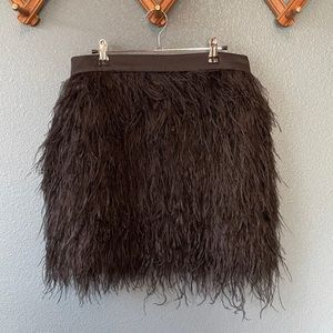 Banana Republic Luna Ostrich Feather Skirt Size 6 / Waist 31”